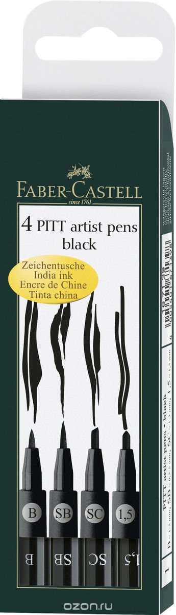 Faber-Castell     Pitt Artist Pen Black 4  167139