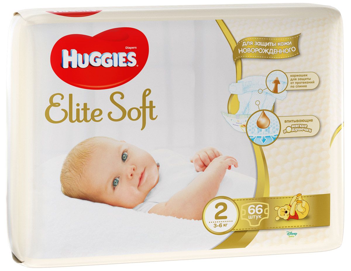 Huggies  Elite Soft 3-6  ( 2) 66 